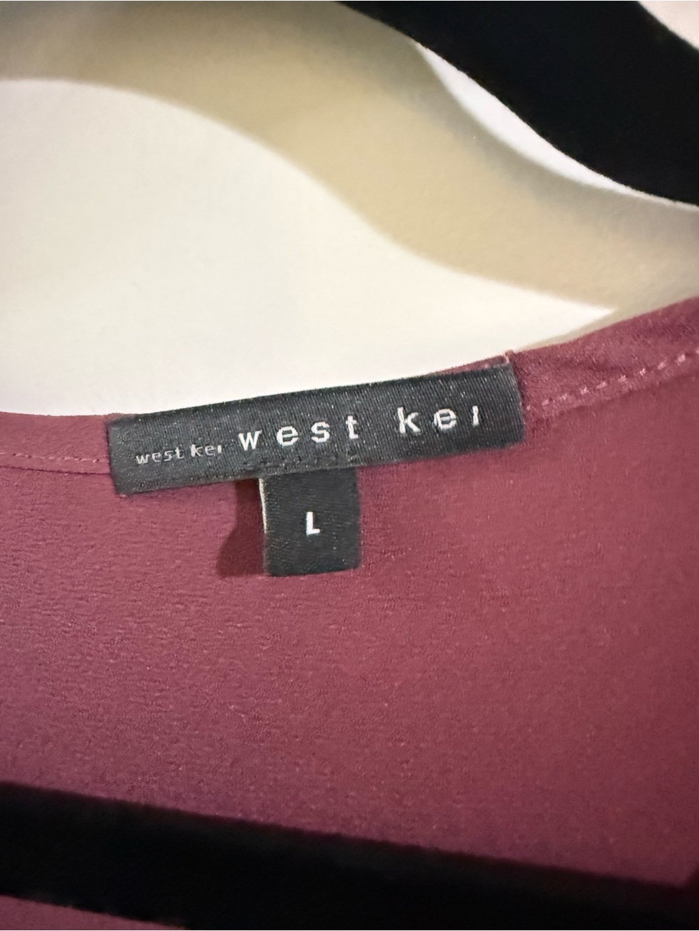 West Kei Mauve Asymmetric Keyhole Blouse - Picture 2 of 3
